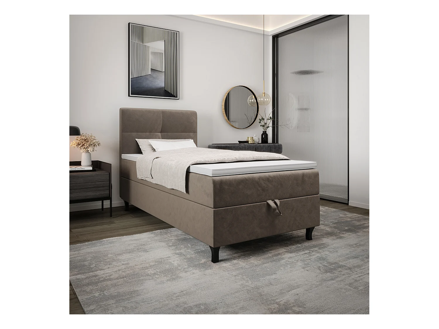 Boxspringbett LIMBA 90x200 Monolith 15