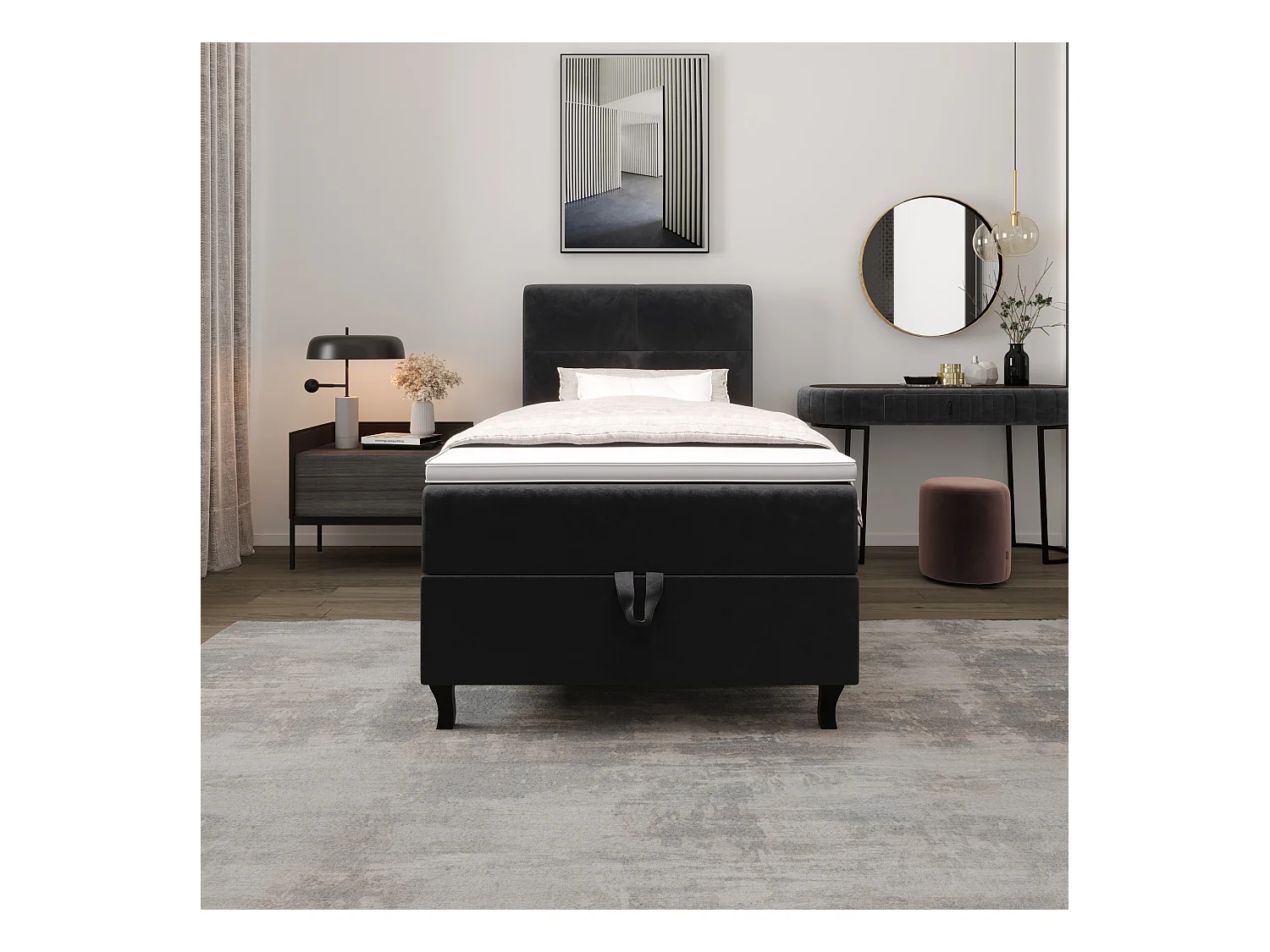 Boxspringbett LIMBA 120x200 Monolith 97