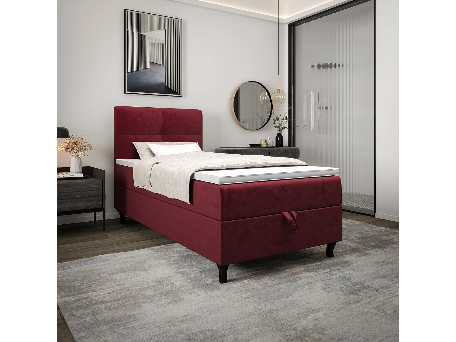 Boxspringbett LIMBA 90x200 Monolith 59