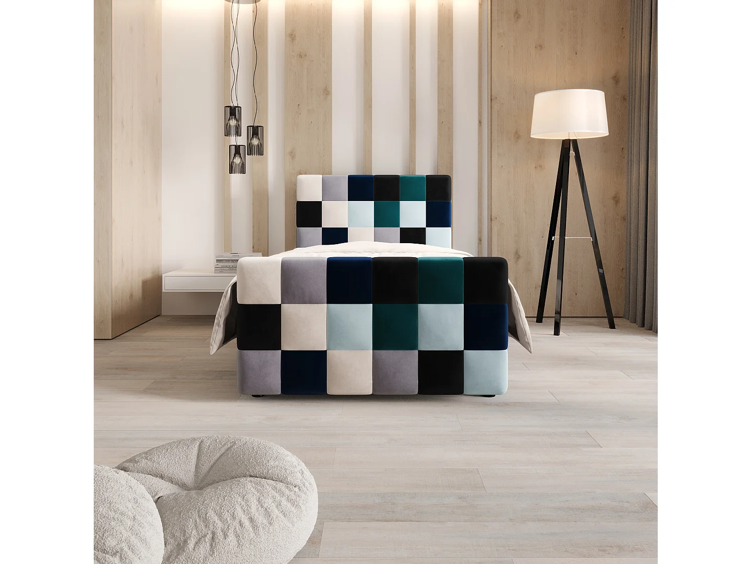 Boxspringbett LEMON Plus 90x200 Itaka Blau