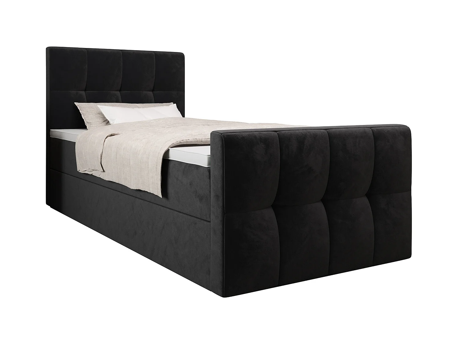 Boxspringbett MANHATAN 120x200 Monolith 97
