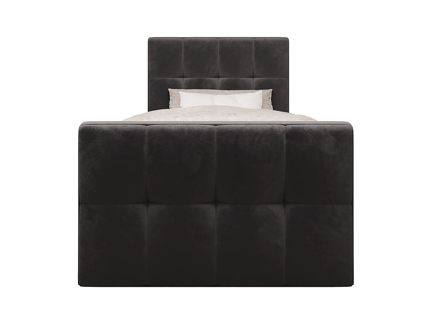 Boxspringbett MANHATAN 100x200 Monolith 92