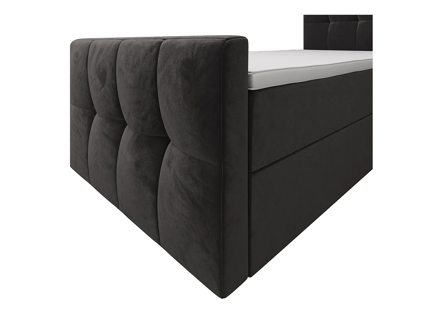 Boxspringbett MANHATAN 100x200 Monolith 92
