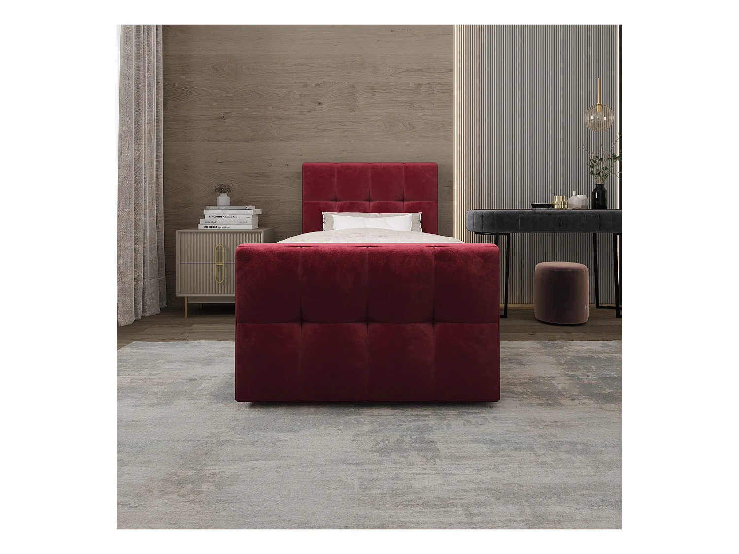 Boxspringbett MANHATAN 90x200 Monolith 59