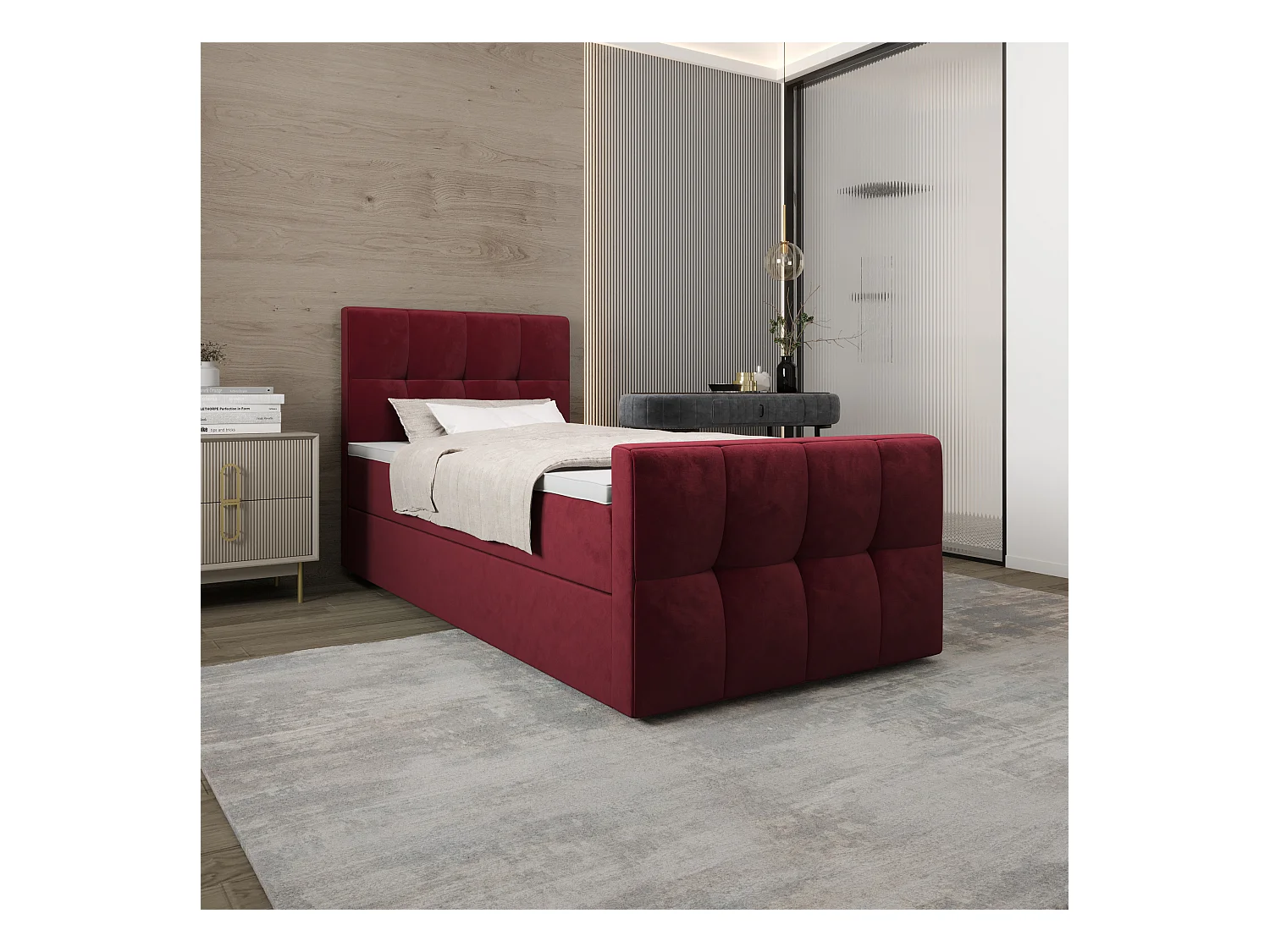 Boxspringbett MANHATAN 90x200 Monolith 59