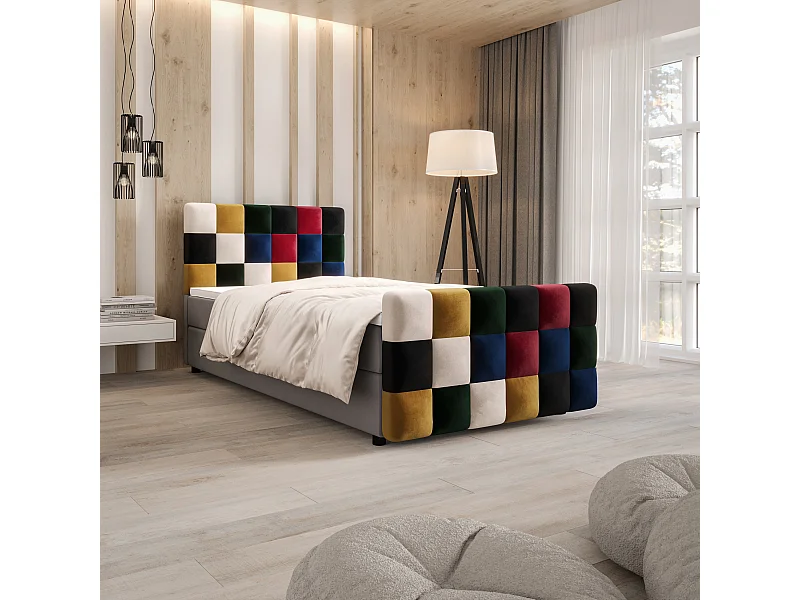 Łóżko kontynentalne LEMON Plus 90x200 Itaka Red