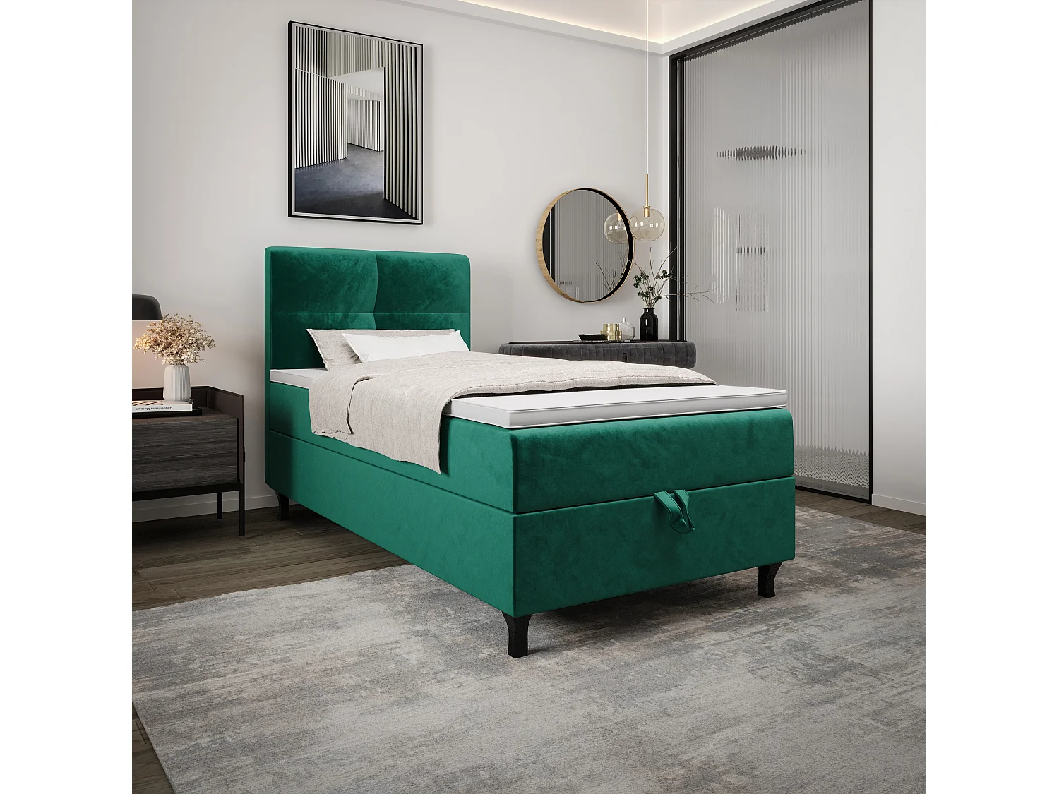 Boxspringbett LIMBA 90x200 Monolith 37