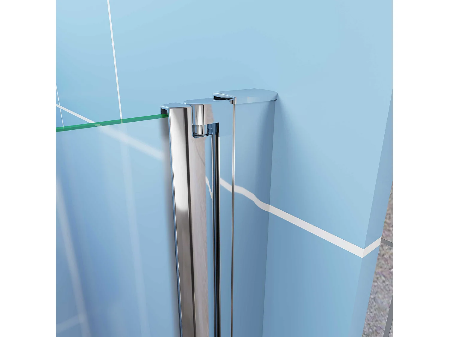 Aica Porte de Douche Pivotante Chrome en 6mm Verre Dépoli – L100xH185cm —Design Moderne,Ouverture Facile et Intimité Assurée,pose de niche