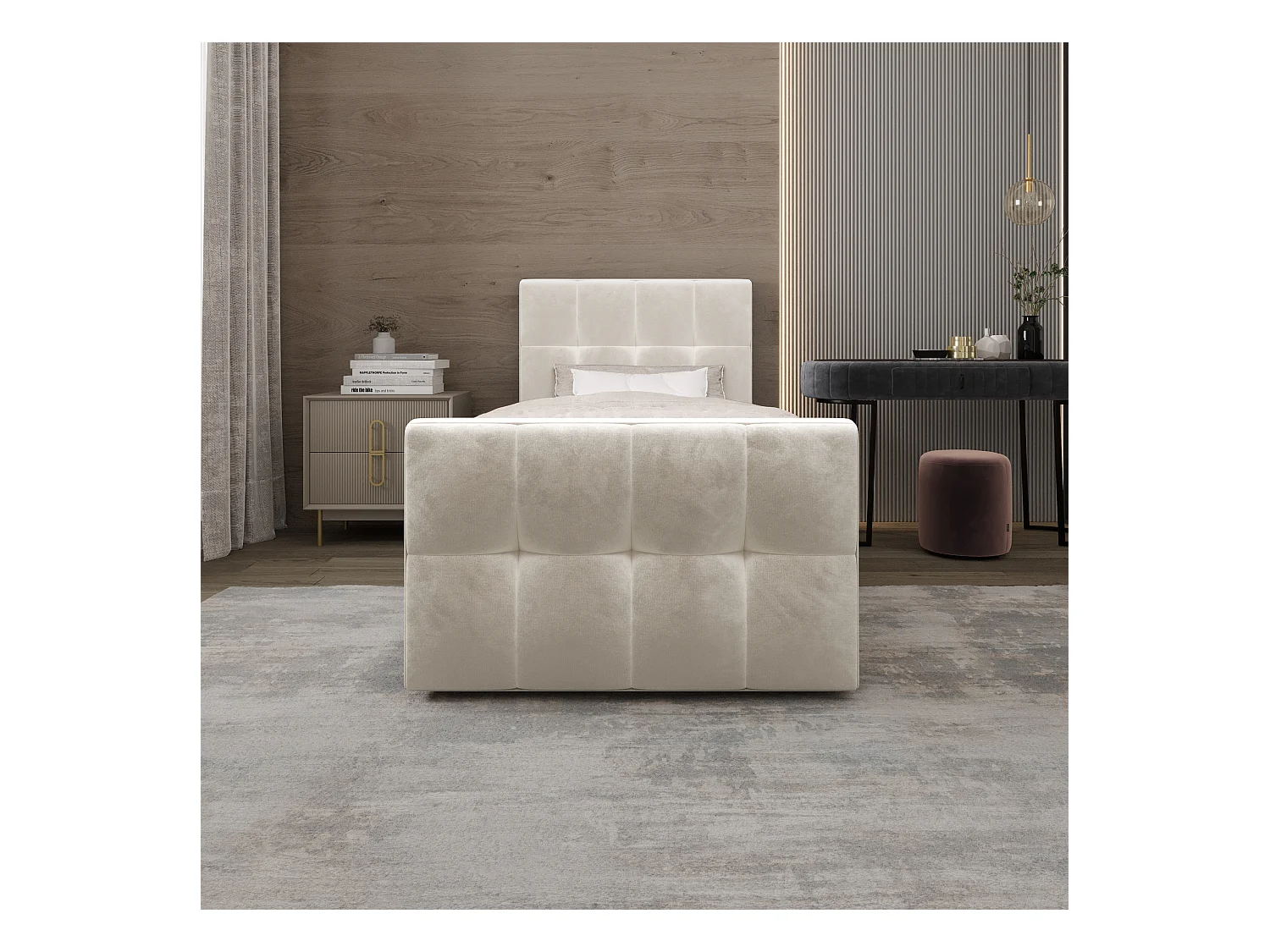 Boxspringbett MANHATAN 120x200 Monolith 02