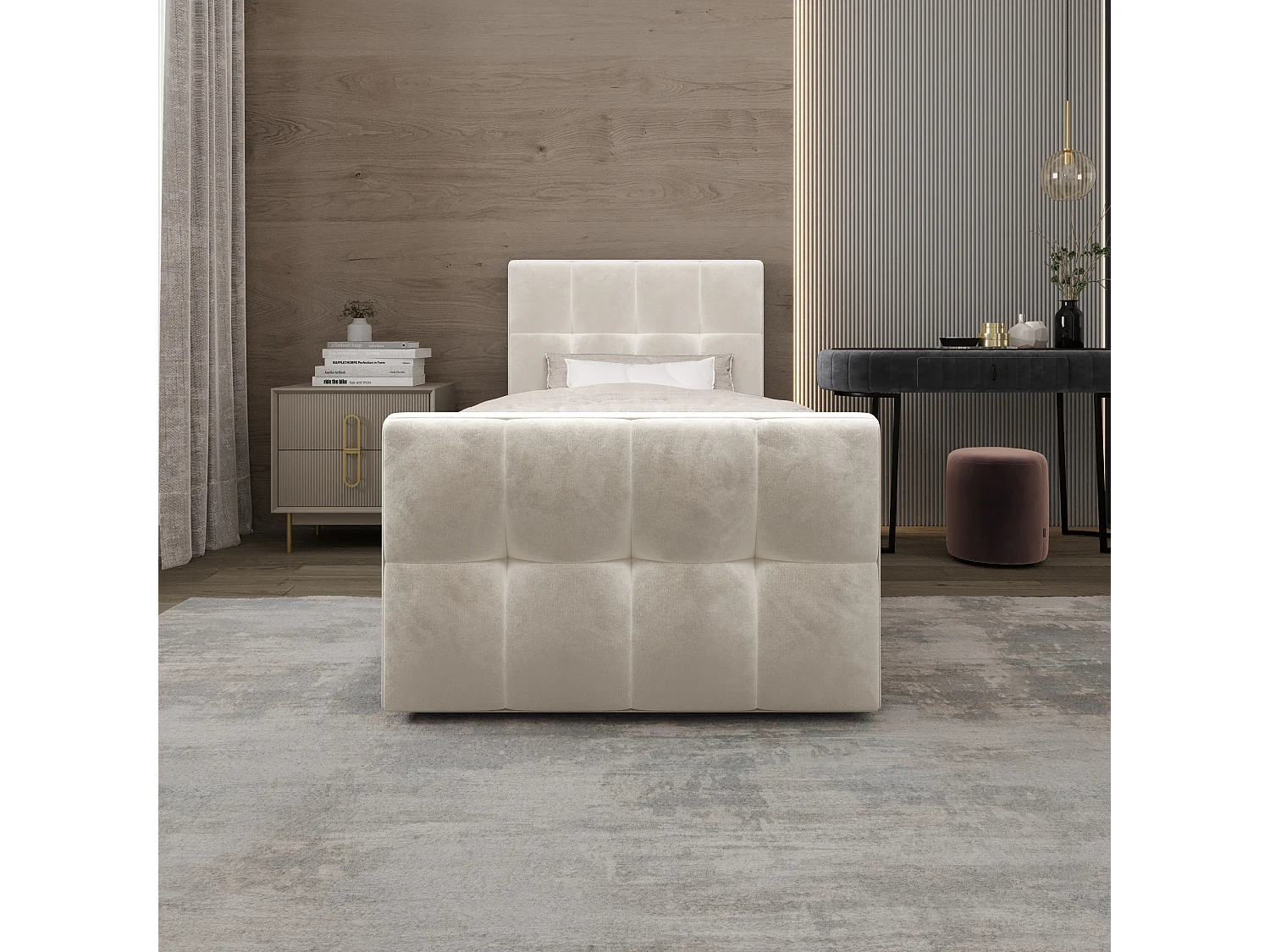 Boxspringbett MANHATAN 120x200 Monolith 02