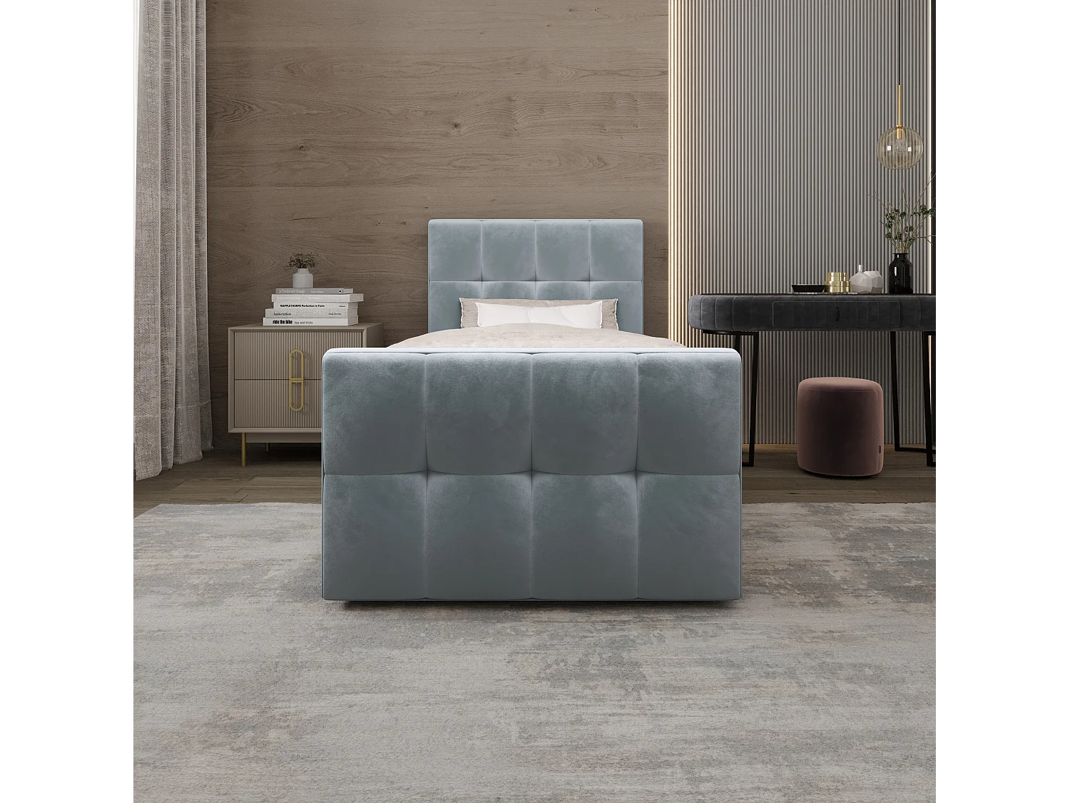 Boxspringbett MANHATAN 90x200 Monolith 72