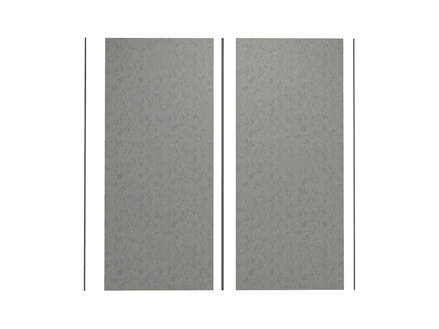 AICA Lot de 2 panneaux muraux de douche Gris en aluminium avec 3 profilés — L90xL90xH210 cm , protection murale,antimoisissure,facile à installer