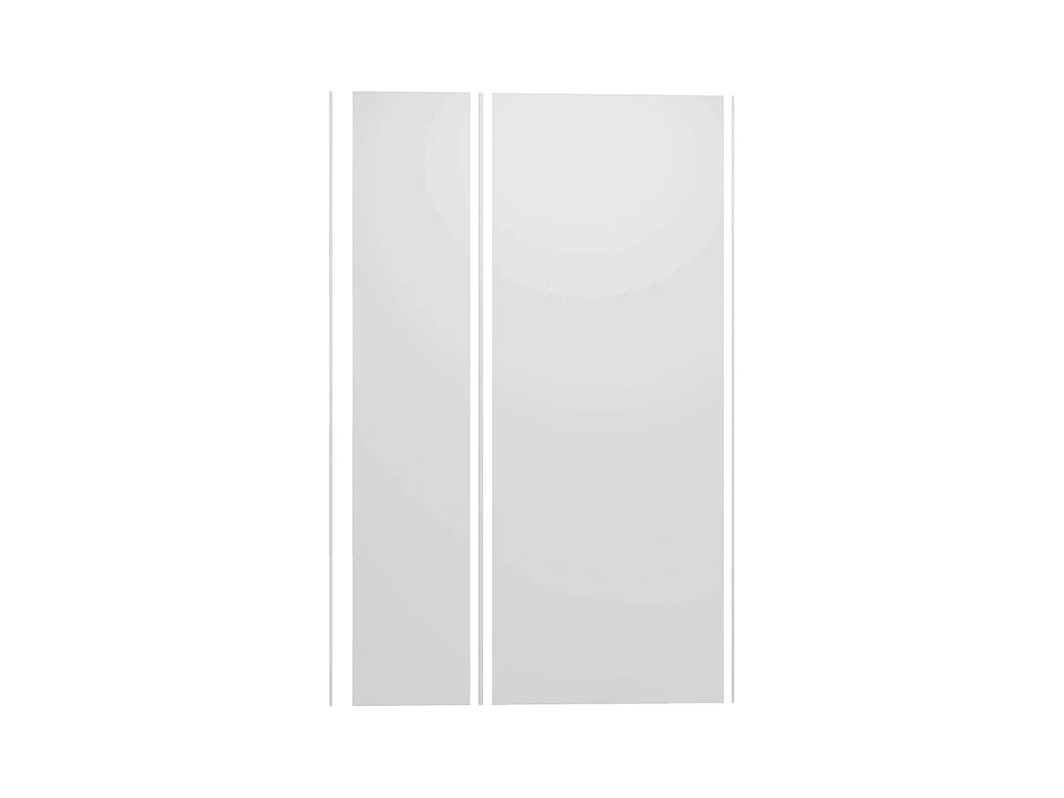 AICA Lot de 2 panneaux muraux de douche Blanc en aluminium avec 3 profilés — L40xL100xH210 cm ,protection murale,antimoisissure,facile à installer