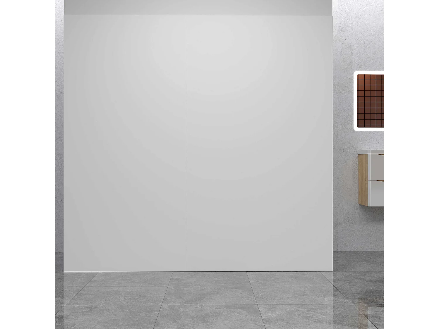 AICA Lot de 2 panneaux muraux de douche Blanc en aluminium avec 1 profilés — L90xL90xH210 cm , protection murale,antimoisissure,facile à installer