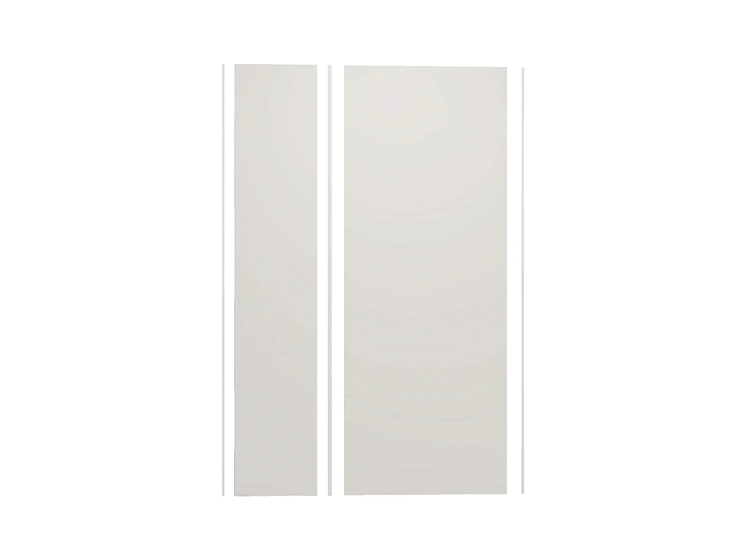 AICA Lot de 2 panneaux muraux de douche Ivoire en aluminium avec 3 profilés — L40xL100xH210 cm ,protection murale,antimoisissure,facile à installer