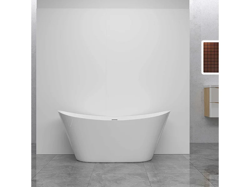 AICA Set van 2 witte aluminium douchewandpanelen met 1 profiel - L80xL90xH210 cm, muurbescherming, anti-schimmel, eenvoudig te installeren