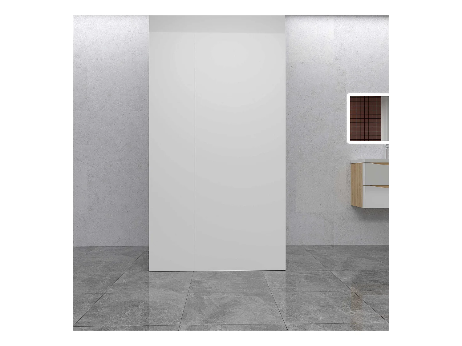 AICA Lot de 2 panneaux muraux de douche Blanc en aluminium avec 1 profilés — L40xL120xH210 cm ,protection murale,antimoisissure,facile à installer