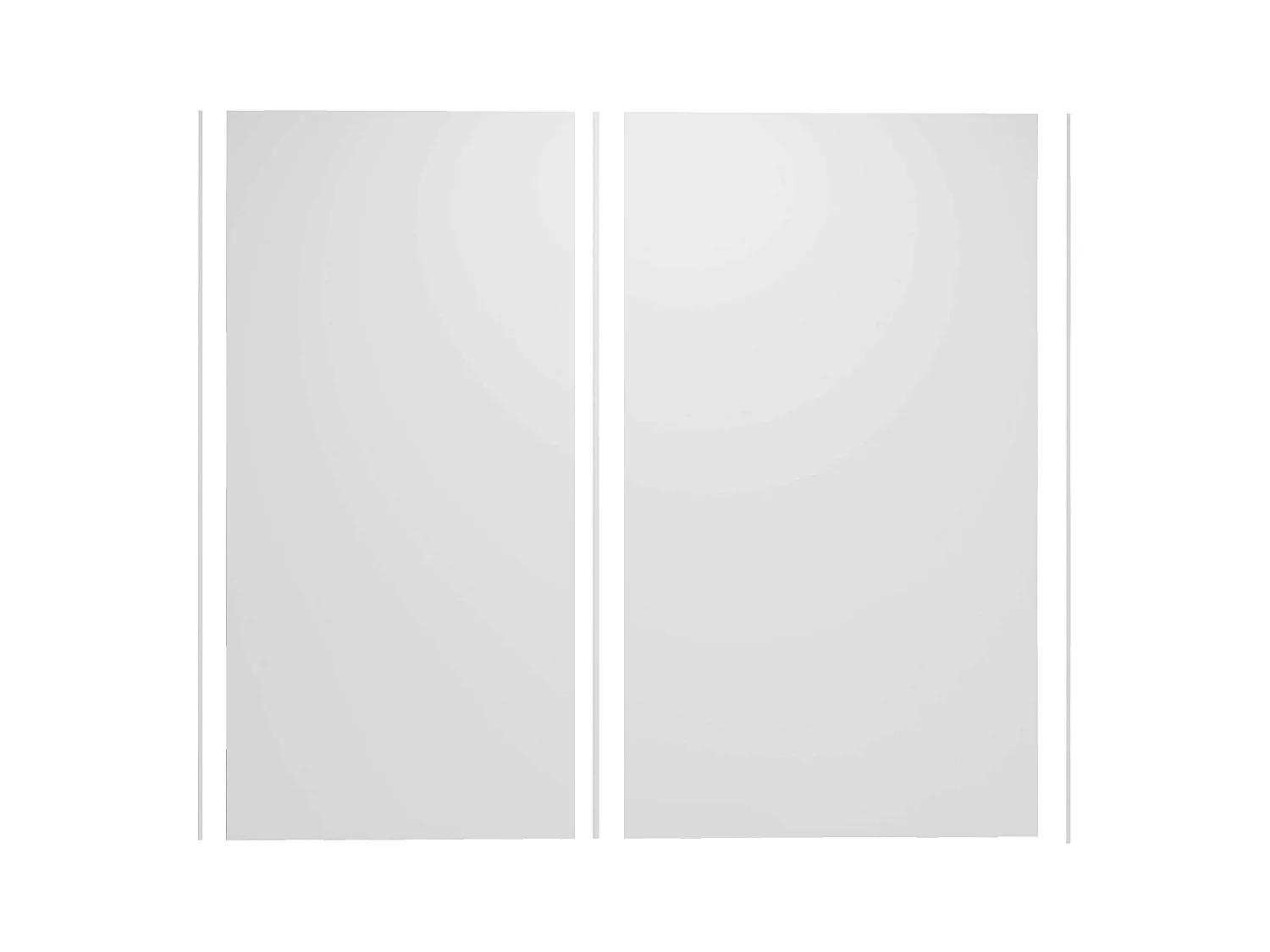 AICA Lot de 2 panneaux muraux de douche Blanc en aluminium avec 3 profilés — L80xL100xH210 cm, protection murale,antimoisissure,facile à installer