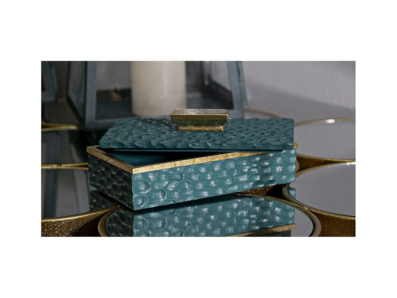 Bougeoir MF735, Vert, 6,4x18,8x10,8 cm, Epikasa