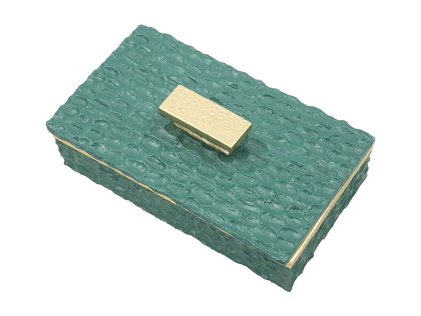 Świecznik MF735, Zielony, 6,4x18,8x10,8 cm, Seven Design