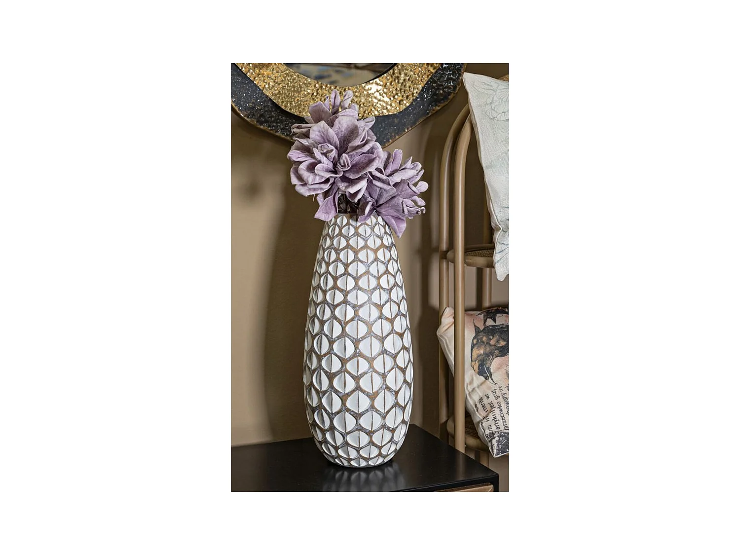 Wazon Dekoracyjny Stambuł, Biały, 45,5x20x20 cm, Seven Design