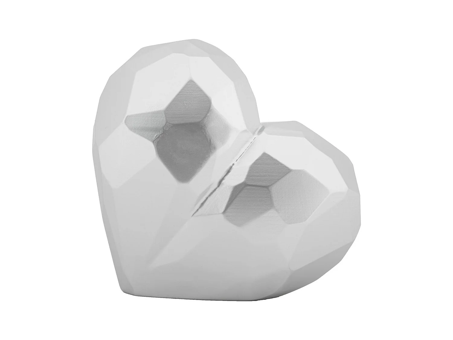 Vase Décoratif Cœur, Argent, 18x19x9 cm, Seven Design