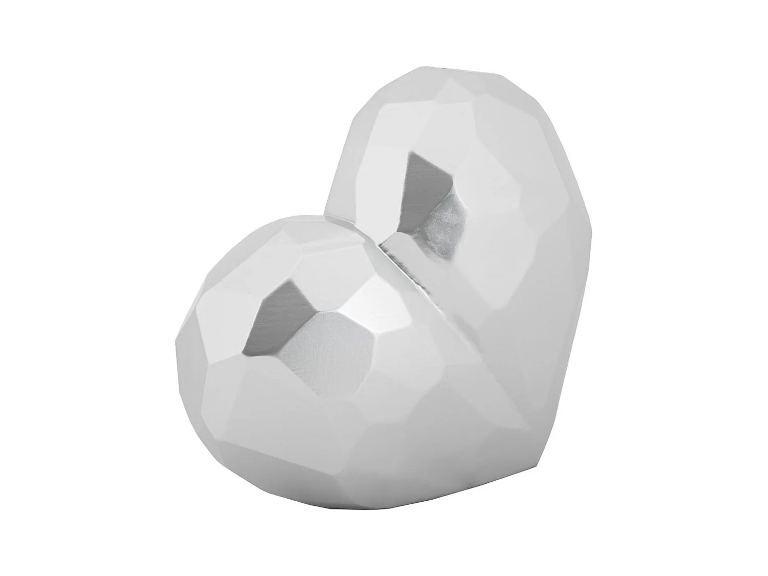 Vase Décoratif Cœur, Argent, 18x19x9 cm, Seven Design