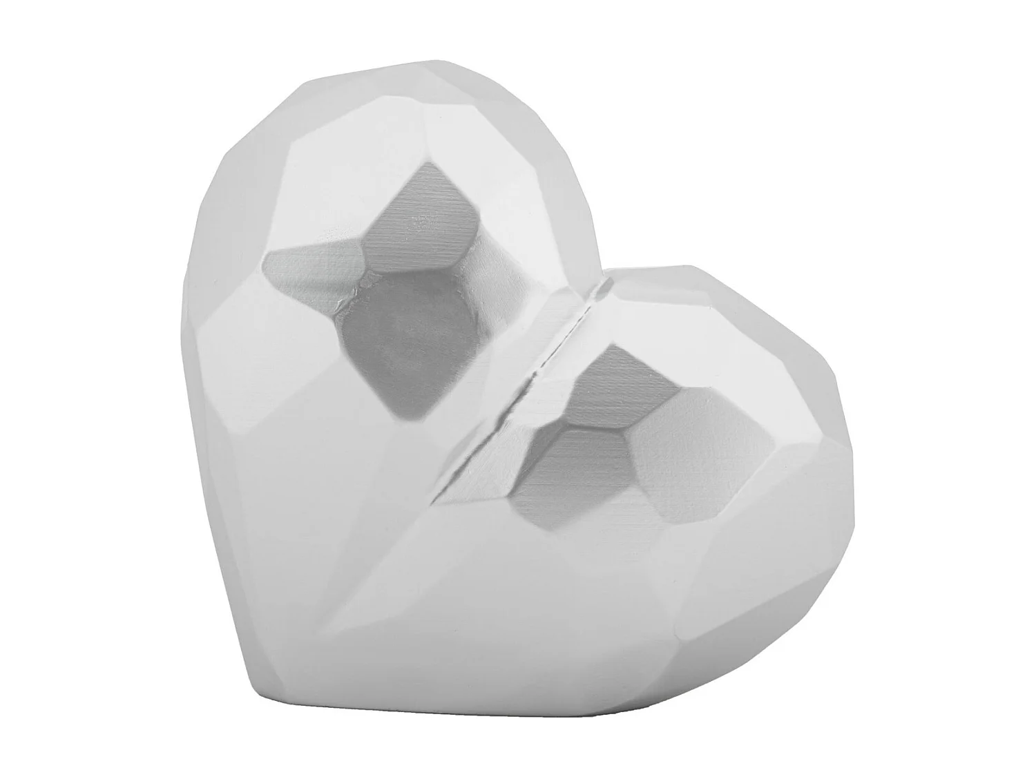 Wazon Dekoracyjny Serce, Srebrny, 18x19x9 cm, Seven Design