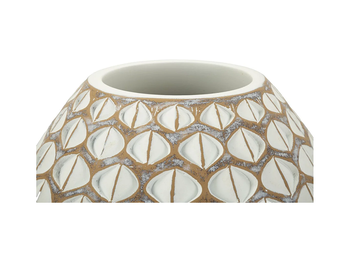 Vase Décoratif Istanbul, Blanc, 27x27x27 cm, Seven Design