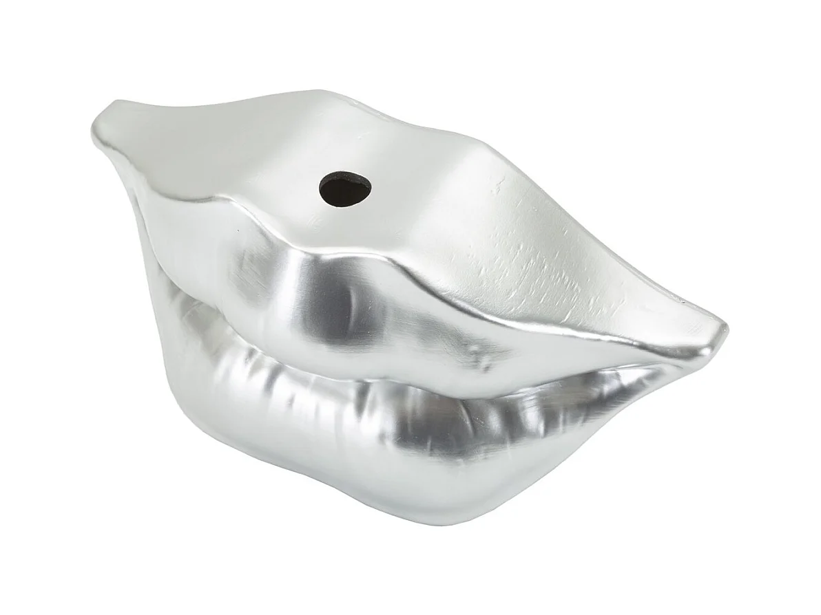 Vase Décoratif Bouche, Argent, 12x23x8 cm, Epikasa