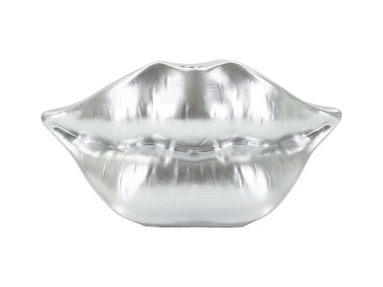 Jarrón Decorativo Boca, Plata, 12x23x8 cm, Epikasa
