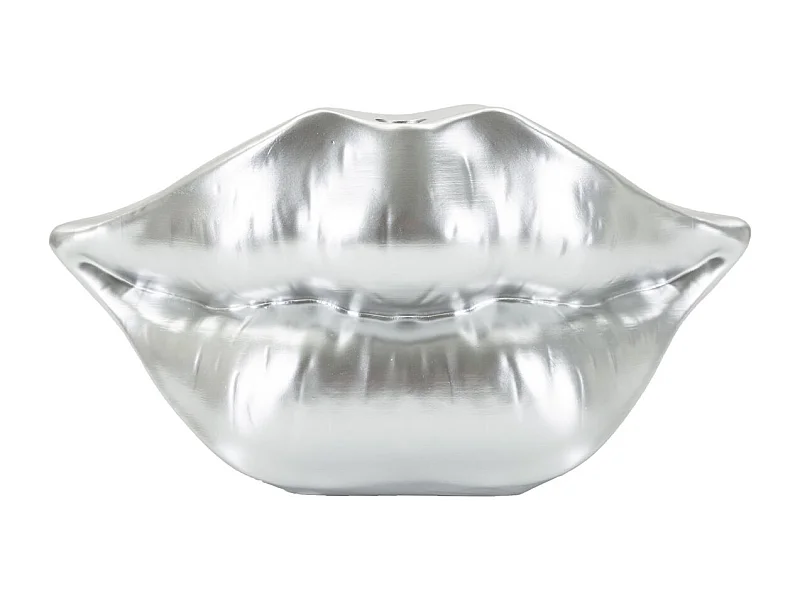 Wazon Dekoracyjny Usta, Srebrny, 12x23x8 cm, Seven Design