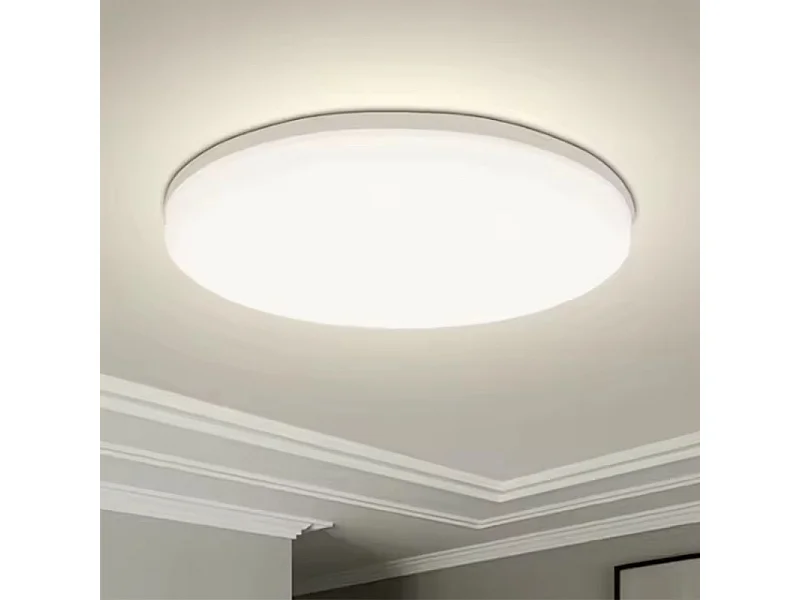 Plafonnier LED ultra-mince de style moderne,lampe de plafond décorative pour chambre,salle d'étude,éclairage de restaurant,lumière neutre 18CM(24W)
