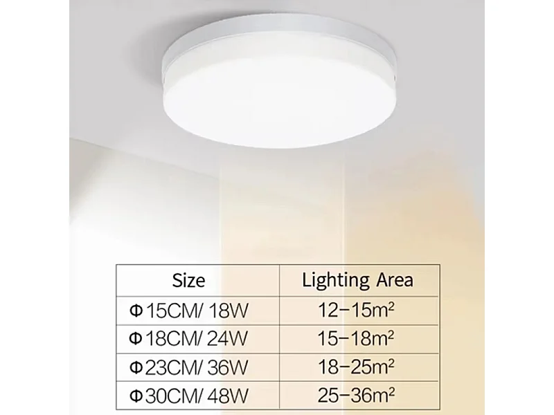 Plafonnier LED ultra-mince de style moderne,lampe de plafond décorative pour chambre,salle d'étude,éclairage de restaurant,lumière neutre 18CM(24W)