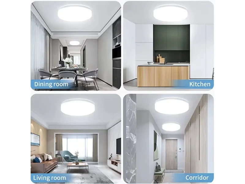 Plafonnier LED ultra-mince de style moderne,lampe de plafond décorative pour chambre,salle d'étude,éclairage de restaurant,lumière neutre 18CM(24W)