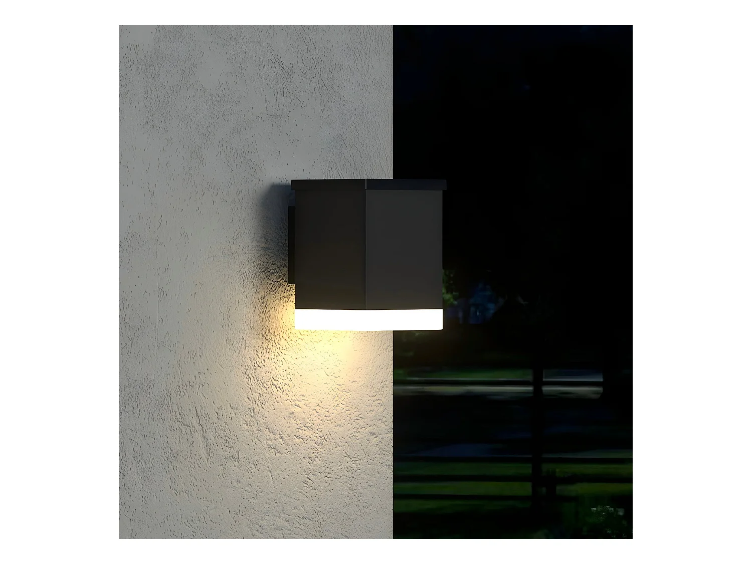 Applique murale solaire SUNBOX Noir Aluminium H11,5cm