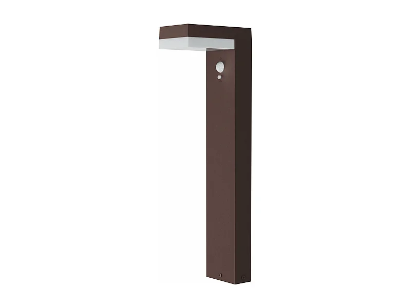 Balise solaire à fixer ou à planter CENOVA Marron Aluminium H50cm
