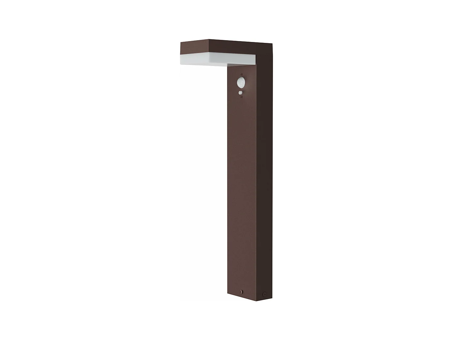 Balise solaire à fixer ou à planter CENOVA Marron Aluminium H50cm