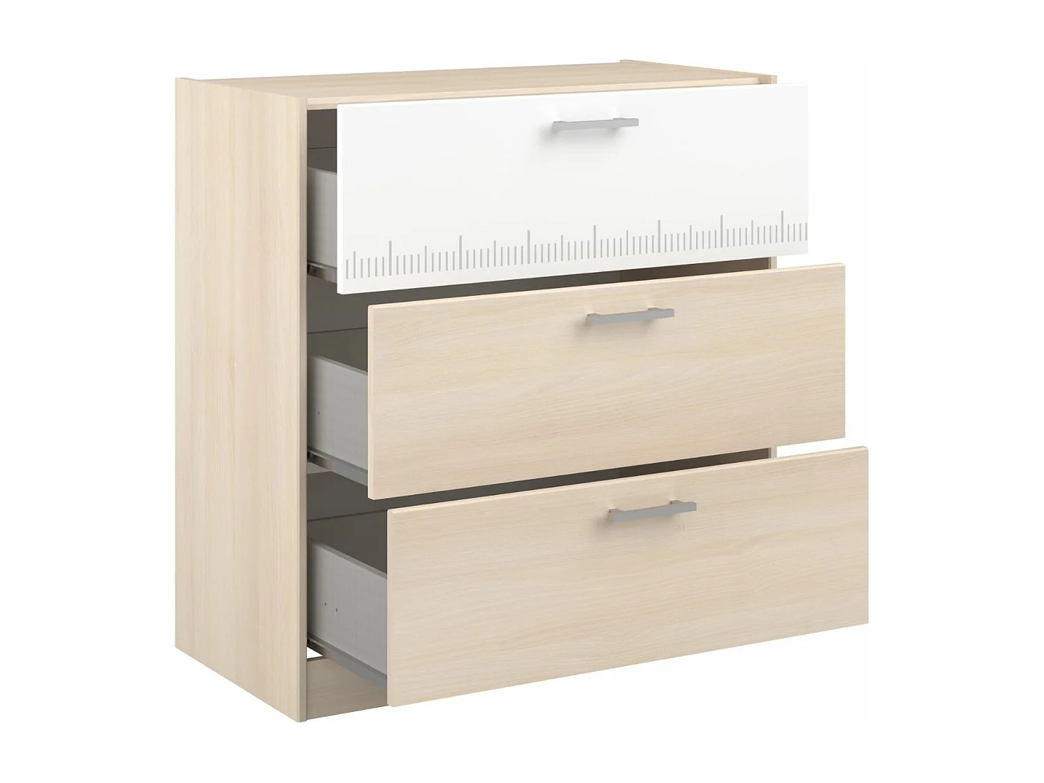 Commode avec 3 tiroirs bicolore PIA