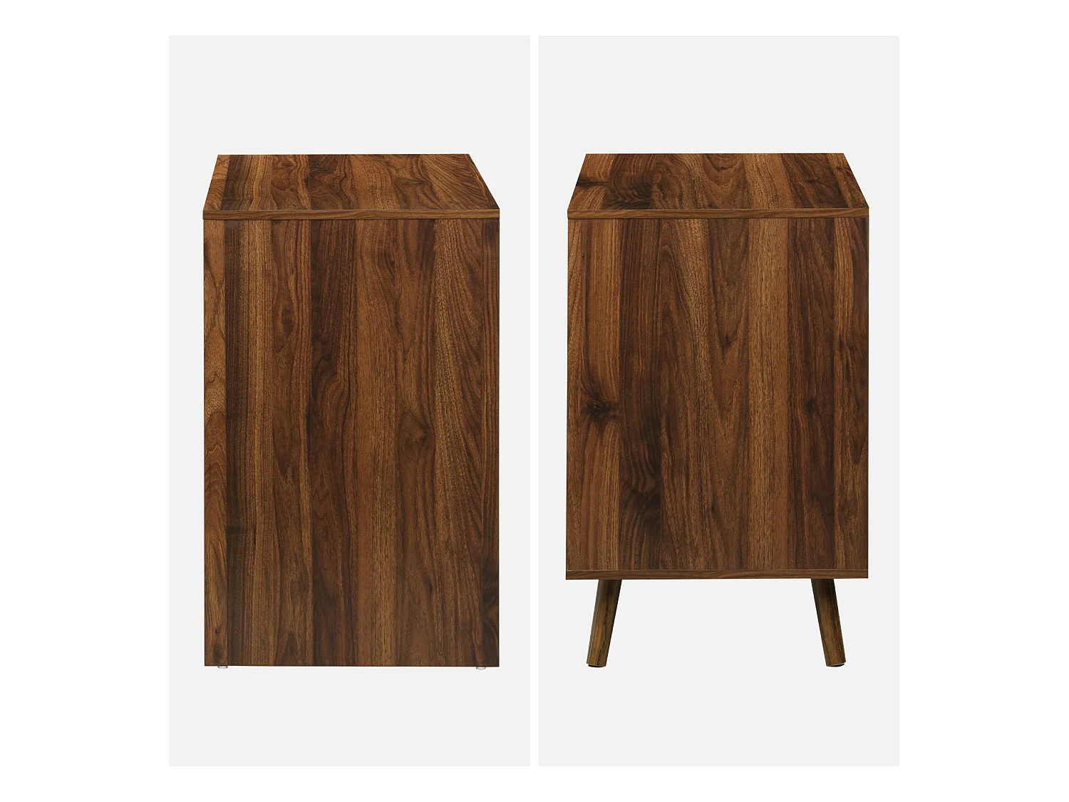 Scrivania scandinava decorazione in legno, 2 cassetti, marrone