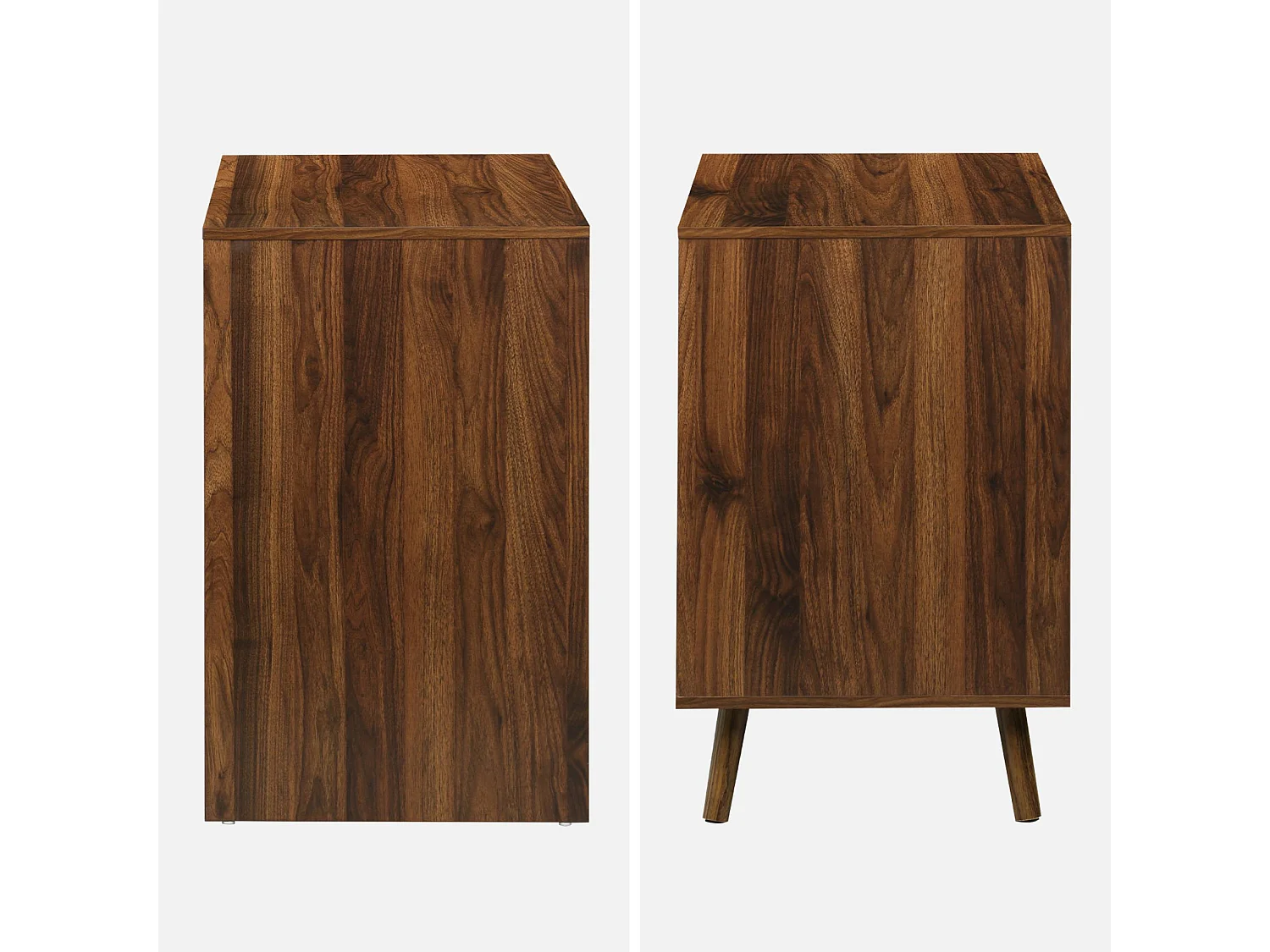 Scrivania scandinava decorazione in legno, 2 cassetti, marrone