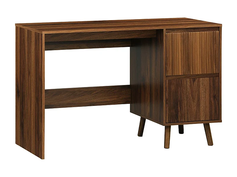 Bureau avec 2 tiroirs noyer LINEAR L 120 x P 48 x H 75cm