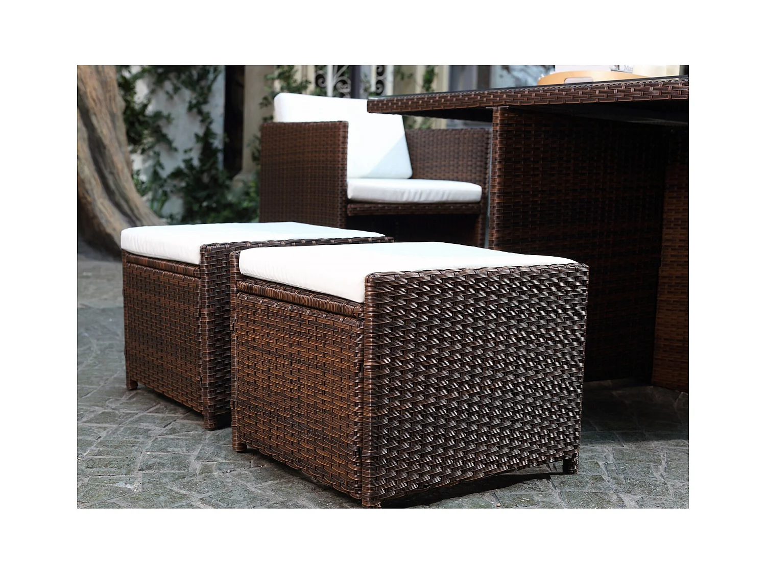 Miami 10 marron-blanc + housse de protection MIAMI