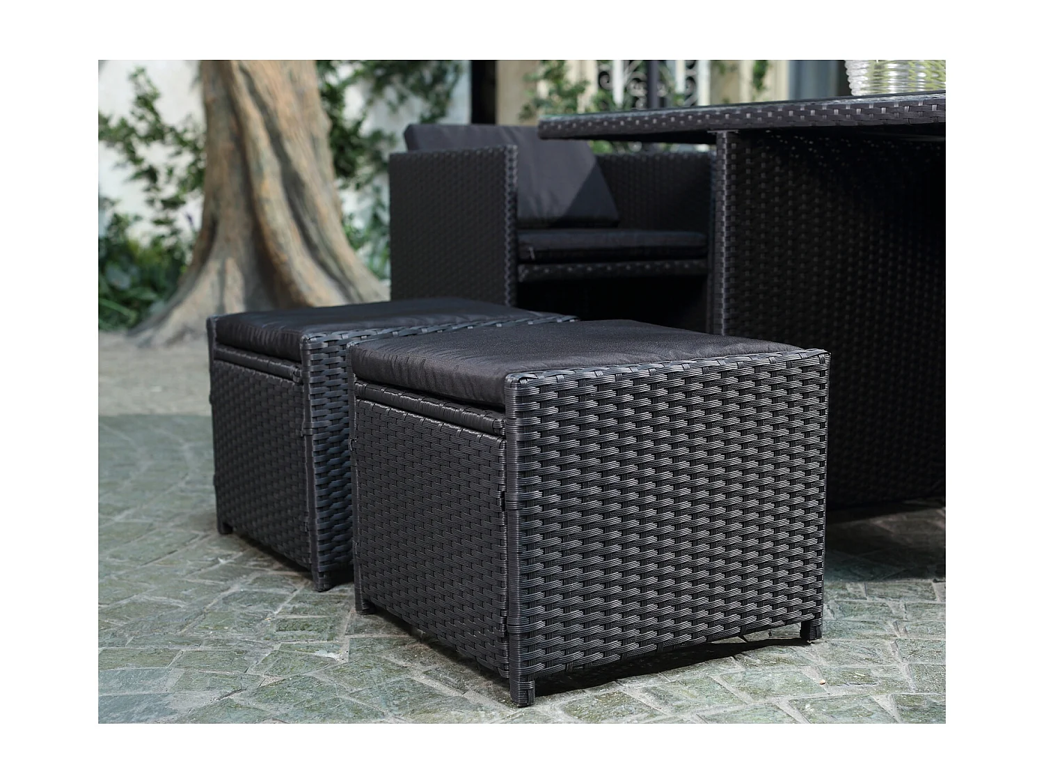 Miami 10 noir-noir + housse de protection MIAMI