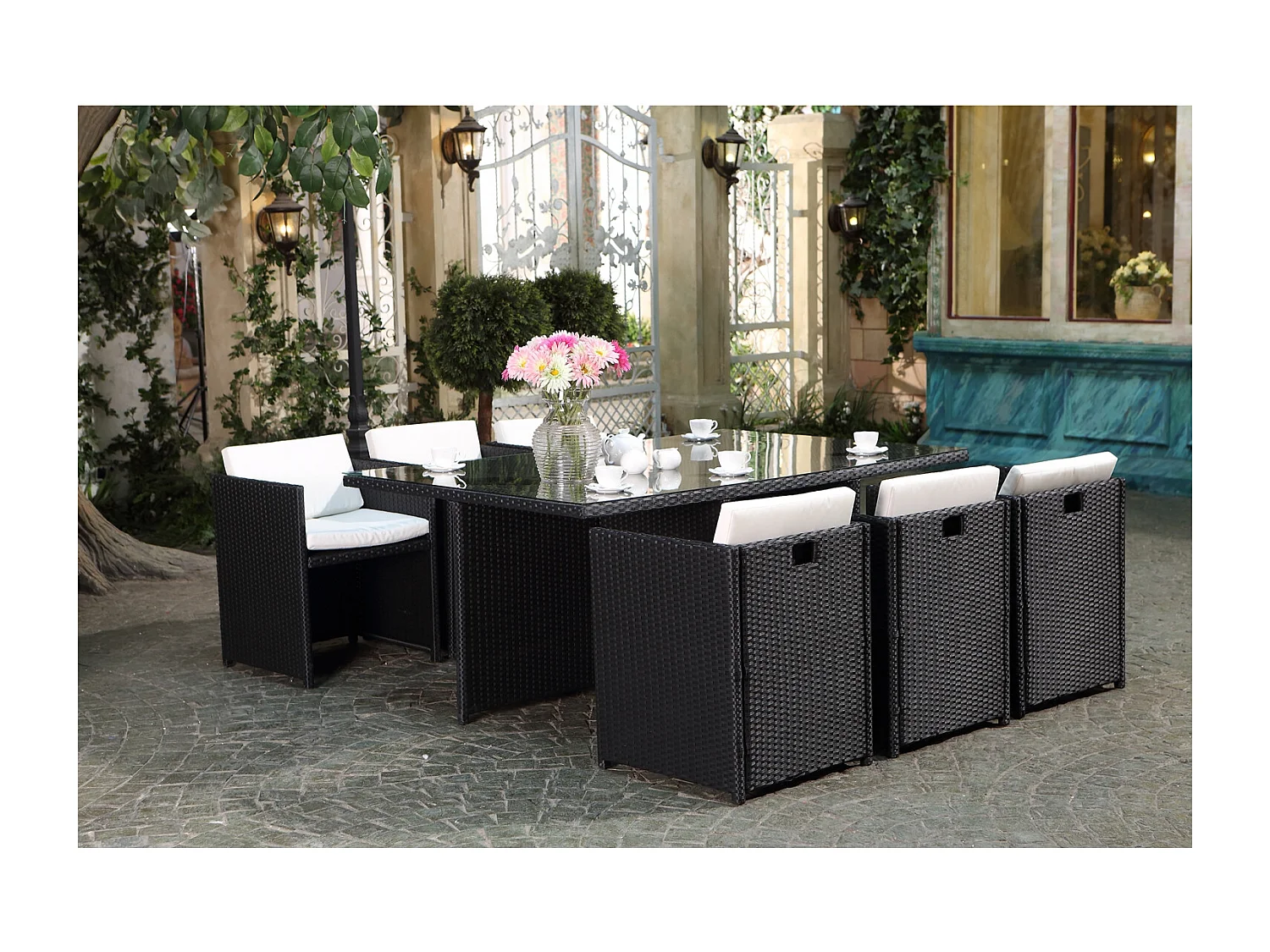 Miami 6 noir-blanc + housse de protection MIAMI