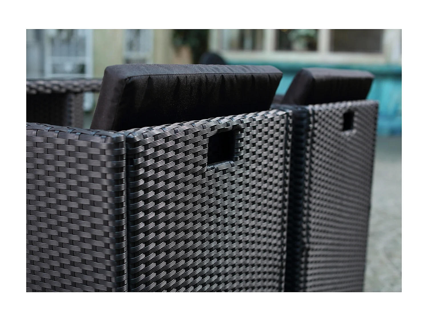 Loungeset Miami 6 Zwart/Zwart + Beschermhoes