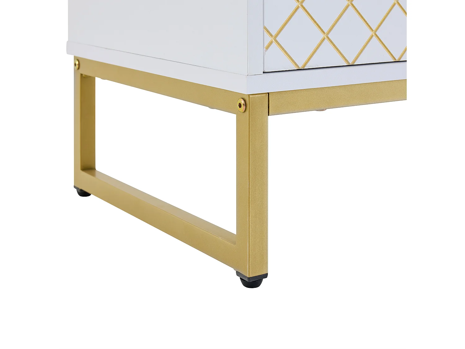 Meuble à chaussures moderne 75x37x105cm - pieds en métal - meuble de rangement - avec 2 portes - blanc