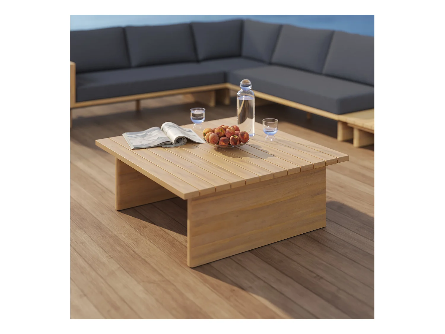 Table basse de jardin en bois d'acacia - Seya