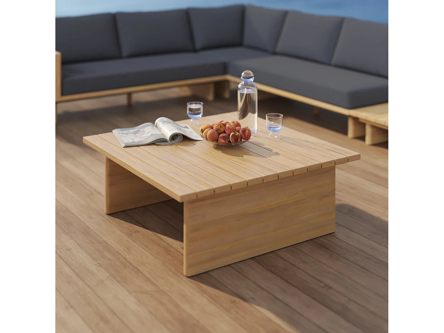 Tavolino da giardino in legno di acacia - Seya