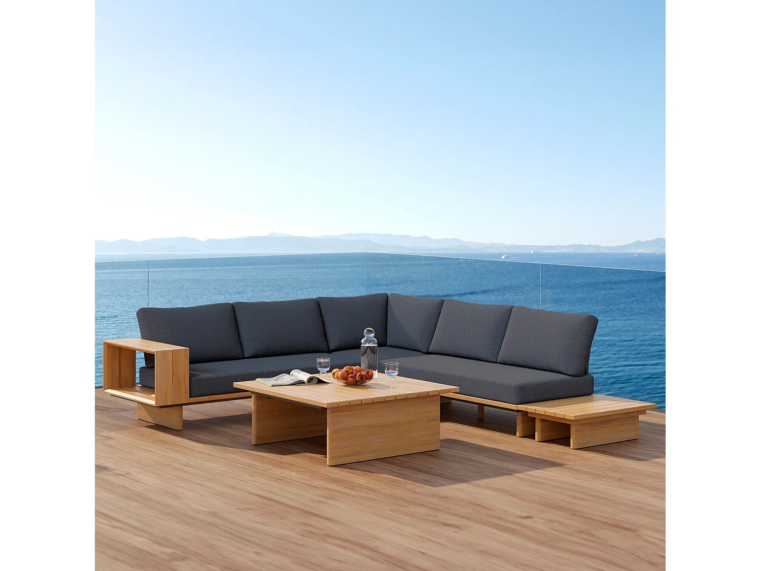 Tavolino da giardino in legno di acacia - Seya